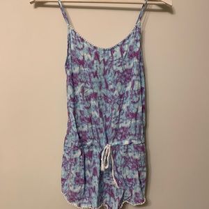 Blue and Purple Tie dye romper